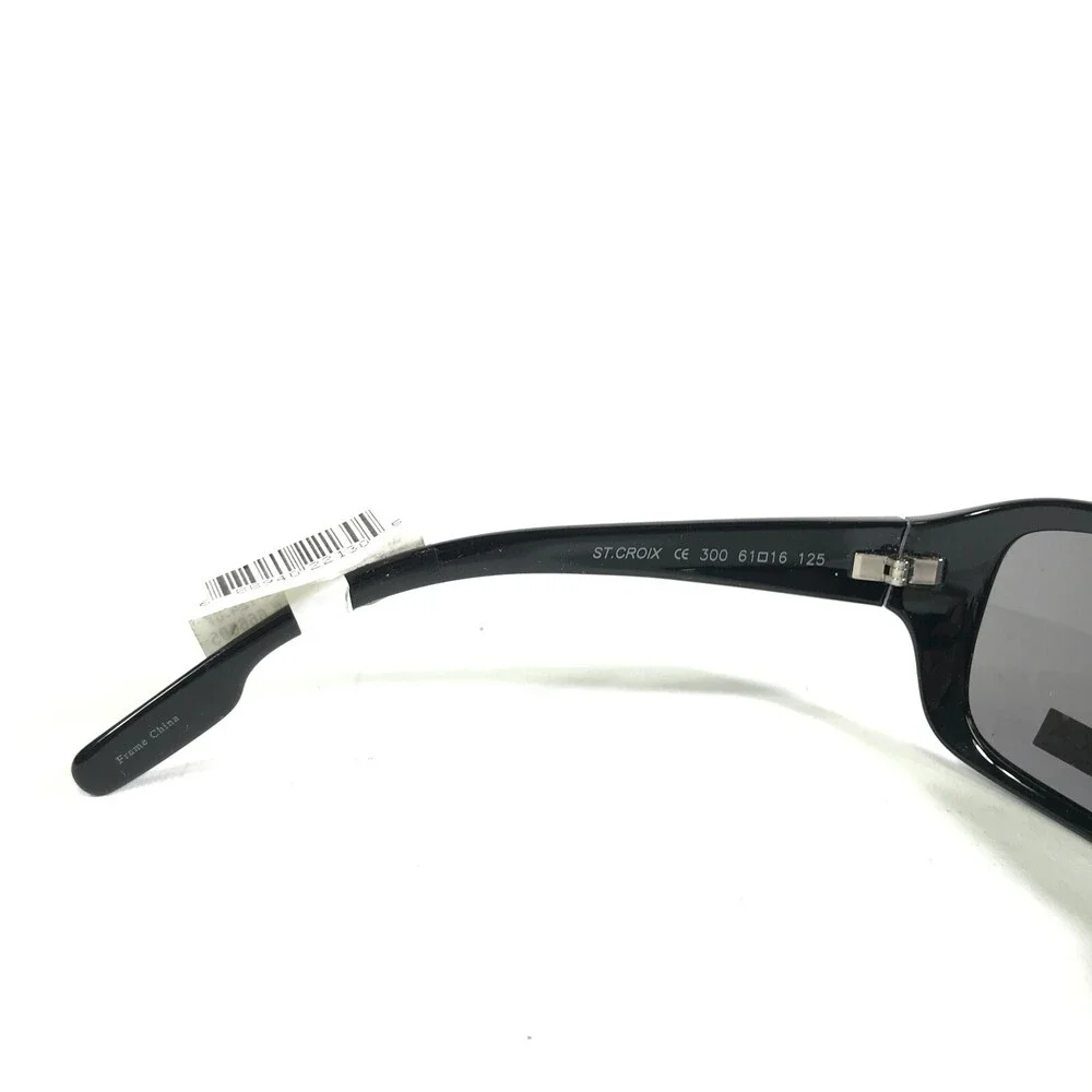 Nautica Sunglasses ST.CROIX 300 Black Square Frames with Gray Lenses 61-16-125